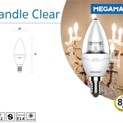 หลอดไฟ LED MEGAMAN Candle Clear-1