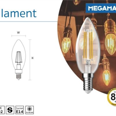 หลอดไฟ LED MEGAMAN Filament E14