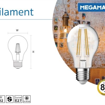 หลอดไฟ LED MEGAMAN Filament E27 A60-1
