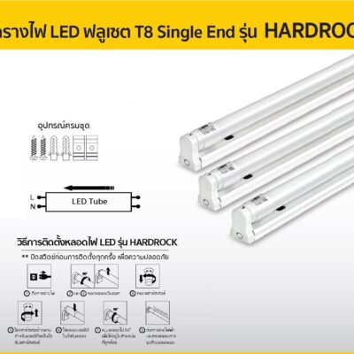 Alternative view of LAMPO HARDROCK LED T8 Full Set Single End