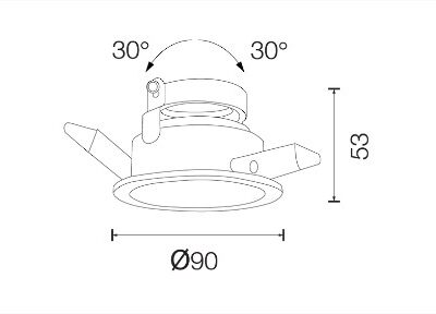 Alternative view of DOWNLIGHT MR16 GU5.3 GU10 CEIL-B