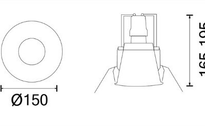 Alternative view of DOWNLIGHT E27 COSMOS-R5