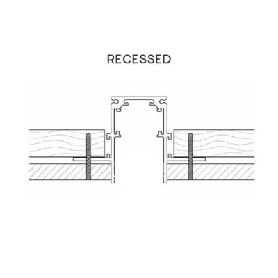 SLEEK R 1M2M Recessed WH