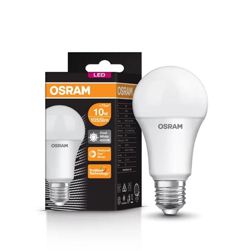 หลอดไฟ LED 10W OSRAM LV CLA40 E27