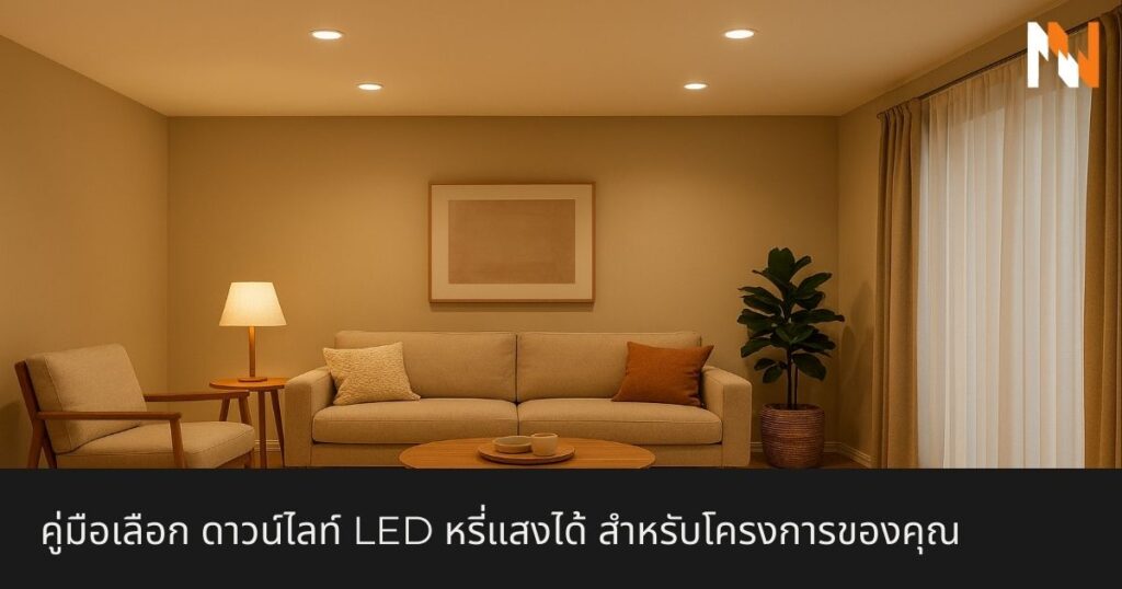 คู่มือเลือก ดาวน์ไลท์ LED หรี่แสงได้ สำหรับโครงการของคุณ