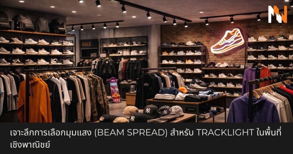 เจาะลึกการเลือกมุมแสง (Beam Spread) สำหรับ Tracklight ในพื้นที่เชิงพาณิชย์